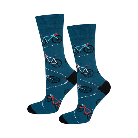  3 Paare von lustigen Socken mit Fahrradmotiv in einzigartiger Verpackung | Herrensocken | SOXO