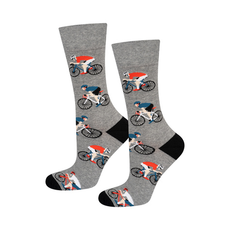  3 Paare von lustigen Socken mit Fahrradmotiv in einzigartiger Verpackung | Herrensocken | SOXO