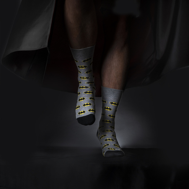 Socken mit Batman und Superman DC-Comics-Motiv 2er-Pack