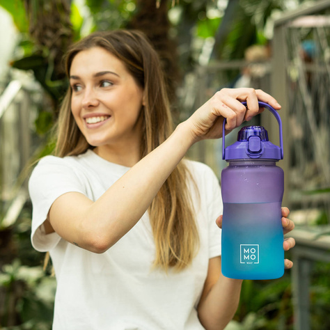 Wasserflasche 1500 ml lila und blau | BPA free 