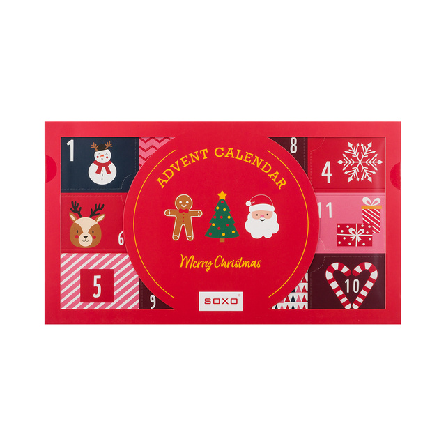 Adventskalender | Geschenkidee für sie | Nikolaustag | Set aus 6x SOXO Damensocken