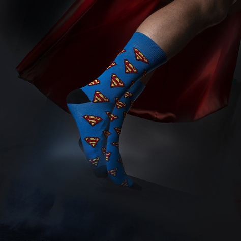 1 Paar von lustigen Socken mit Superman DC Comics | Herrensocken | SOXO