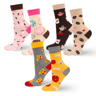 Socken mit Kaffee-Motiv 3er-Pack