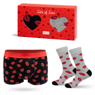 Set aus Boxershorts und Socken SOXO Kuss