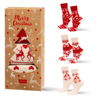 Socken mit Weihnachts-Motiv 3er-Pack
