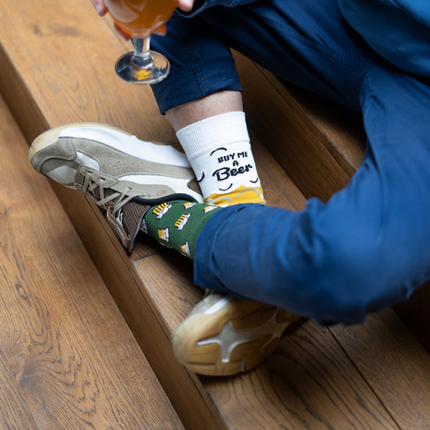 1 Paar von lustige Socken mit Biermotiv  | Herrensocken | SOXO