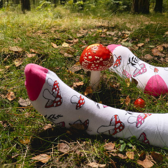 Socken mit Pilz-Motiv 2er-Pack