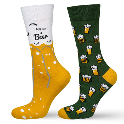 1 Paar von lustige Socken mit Biermotiv  | Herrensocken | SOXO