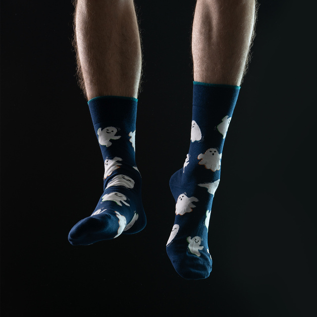 Socken mit Geist und Augen-Motiv 2er-Pack