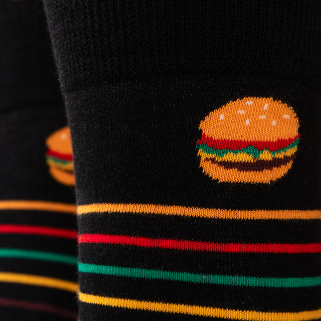 Socken Geburtstagskarte Burger 2 Paar
