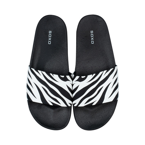 SOXO Strand Latschen unisex | Zebra Muster