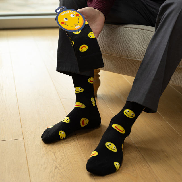 Socken mit Thank You-Motiv