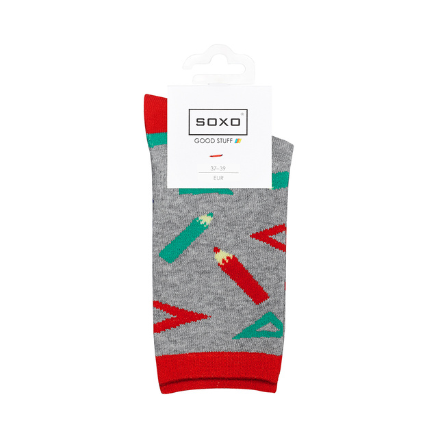 1 Paare von lustige Socken mit Geometriemotiv | Kindersocken | SOXO