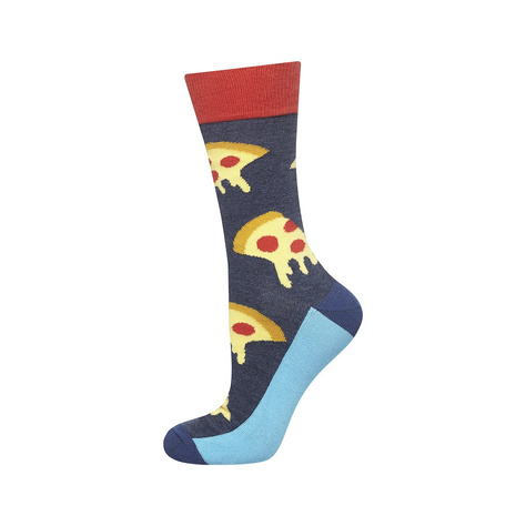 SOXO Set 4 Herrensocken in der Pizzabox | Geschenkbox