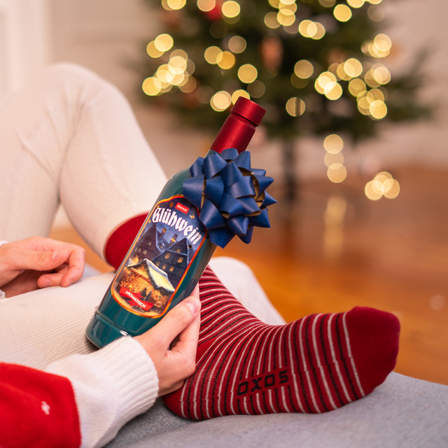 Socken mit Glühwein-Motiv 3er-Pack