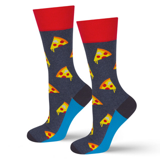 Socken mit Pizza-Motiv