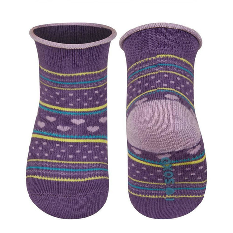 1 Paare von lustige Socken mit Violett Mustern | Babysocken | SOXO