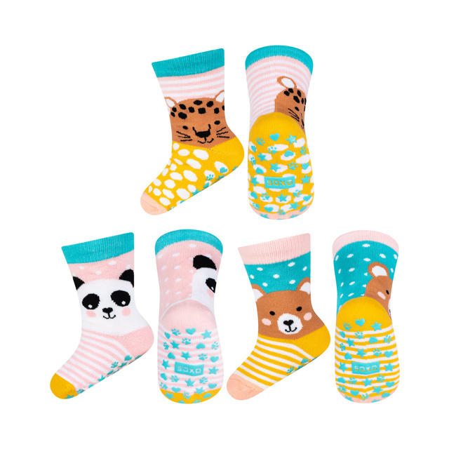 Set mit 3x Kindersocken mit Haustieren | SOXO