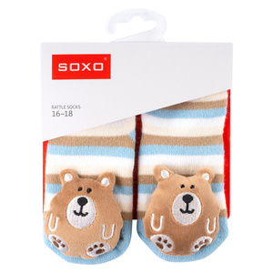 Set mit 3x Bunte Babysocken mit Rassel | SOXO