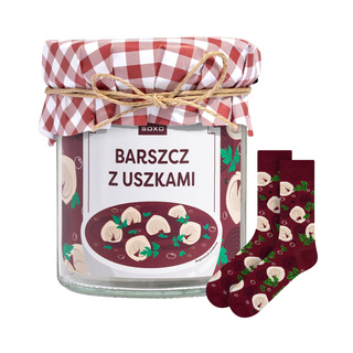 Herrensocken | Damen SOXO GOOD STUFF Borschtsch mit Klößen im Glas lustige bunte Geschenkidee für Ihn | für ihre Unisexy