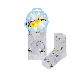 Socken mit Bee Happy-Motiv