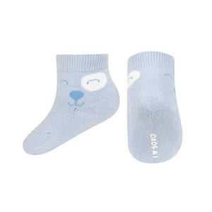 Blau Babysocken SOXO mit einem smileygesicht Geschenk