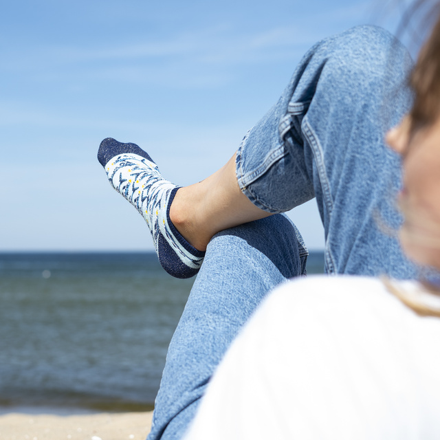 1 Paar von lustigen Socken mit Sardinesmotiv in einzigartiger Verpackung | Damensocken | SOXO