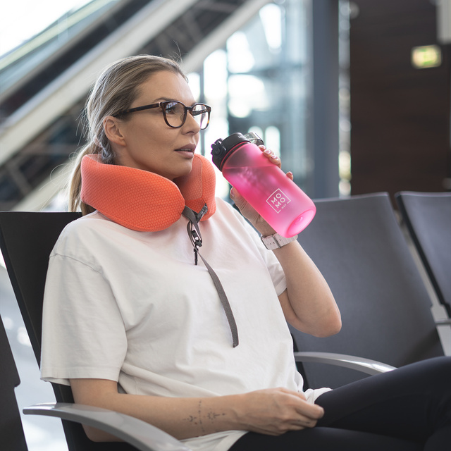Wasserflasche mit Fruchteinsatz, rosa | BPA free | Tritan | MOMOWAY