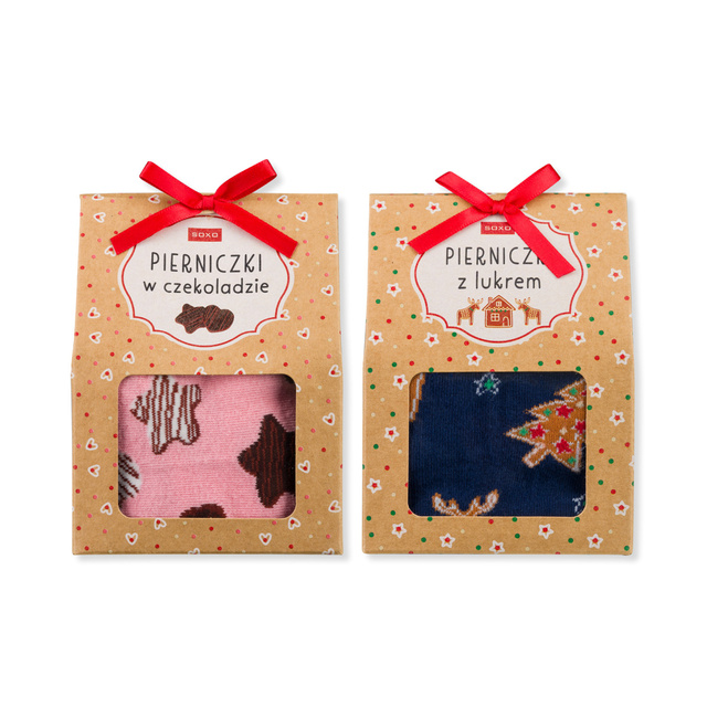 SOXO Damensocken | Lebkuchenplätzchen | Weihnachtsgeschenk | Nikolaustag