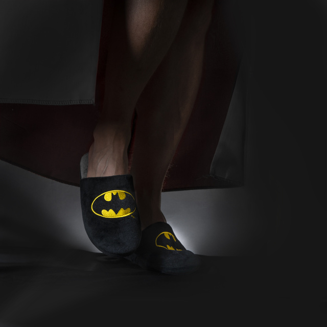 Herren-Hausschuhe Batman-Motiv