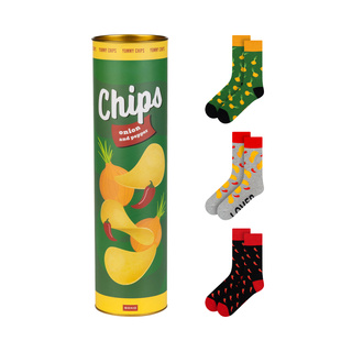 Socken mit Chips-Motiv 3er-Pack