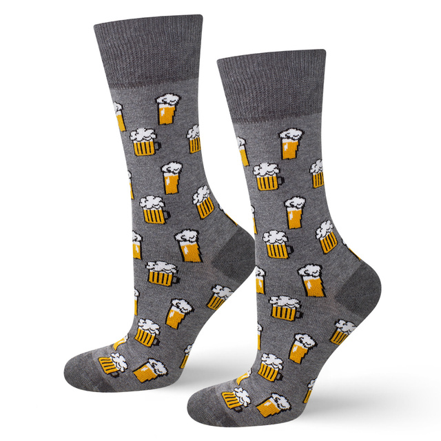 Socken mit Bier-Motiv