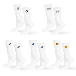 5 Paar von lustigen Socken mit Sportmotiv in einzigartiger Verpackung | Herrensocken | SOXO