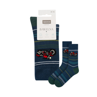 Socken mit Motorrad-Motiv