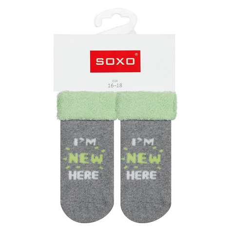 1 Paare von lustige Socken mit Untertiteln  | Babysocken | SOXO