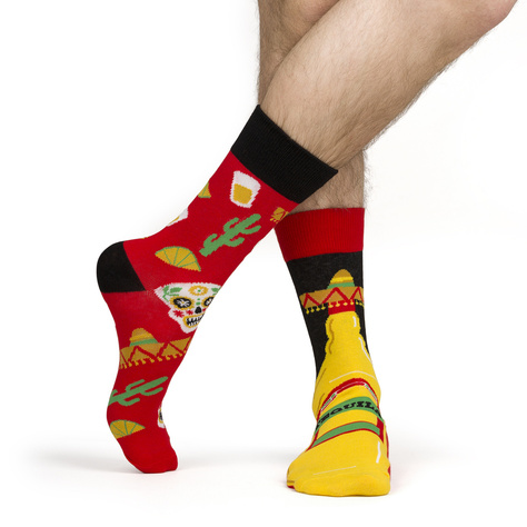 Set mit 2x bunten Herrensocken Hamburger + Tequila | SOXO