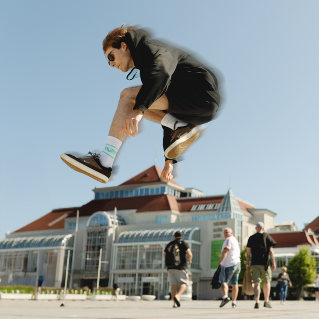 Socken mit Aura-Motiv