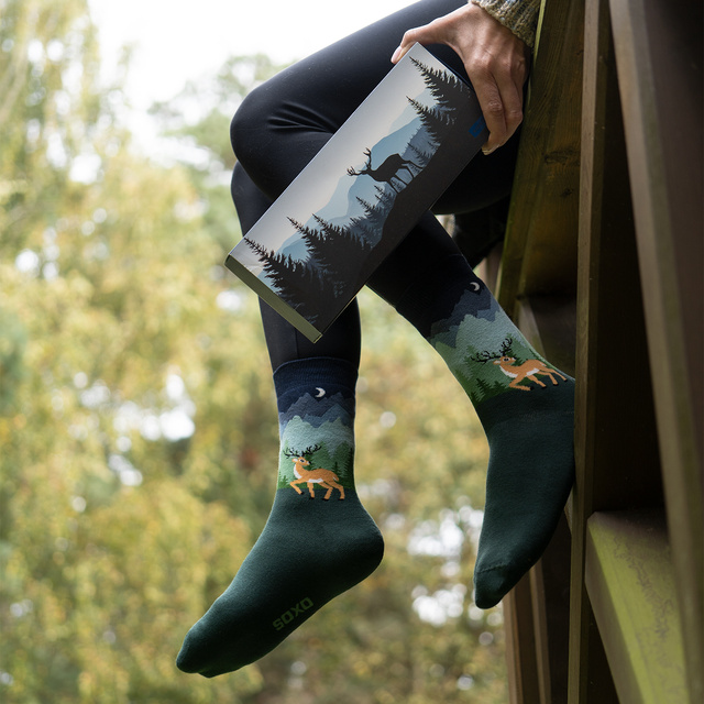 Socken mit Hirsch-Motiv 3er-Pack
