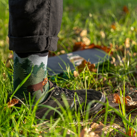 3 Paar von lustigen Socken für den Jäger in einzigartiger Verpackung | Herrensocken | SOXO