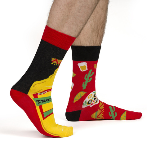 Set mit 2x bunten Herrensocken Hamburger + Tequila | SOXO