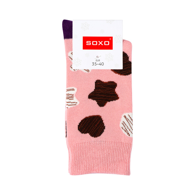 SOXO Lebkuchensocken für Frauen in Schokolade 