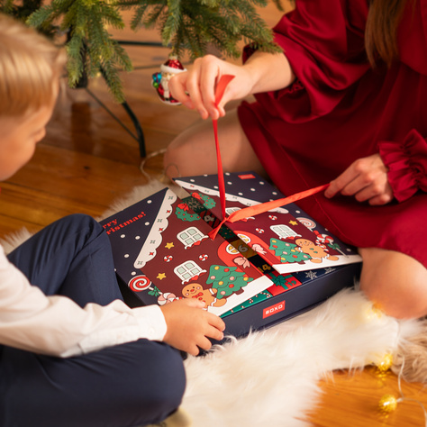 Adventskalender mit bunten Socken Set 12x SOXO Damen und Herrensocken