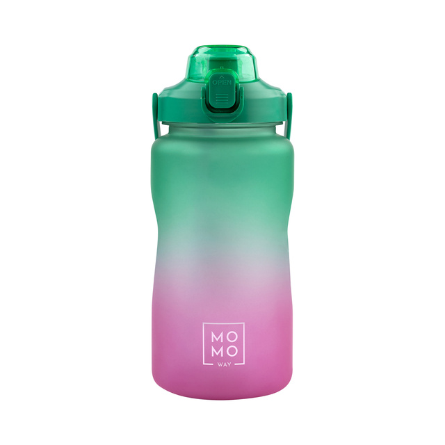 Wasserflasche 1500 ml grün-rosa | BPA free 