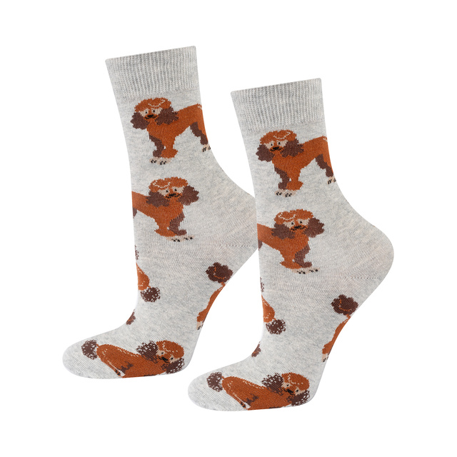 1 Paar von lustigen Socken mit Pudelmotiv in einzigartiger Verpackung | Damen-/Herrensocken | SOXO