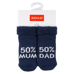 Set mit 3x Bunte Babysocken mit Aufschrift | SOXO