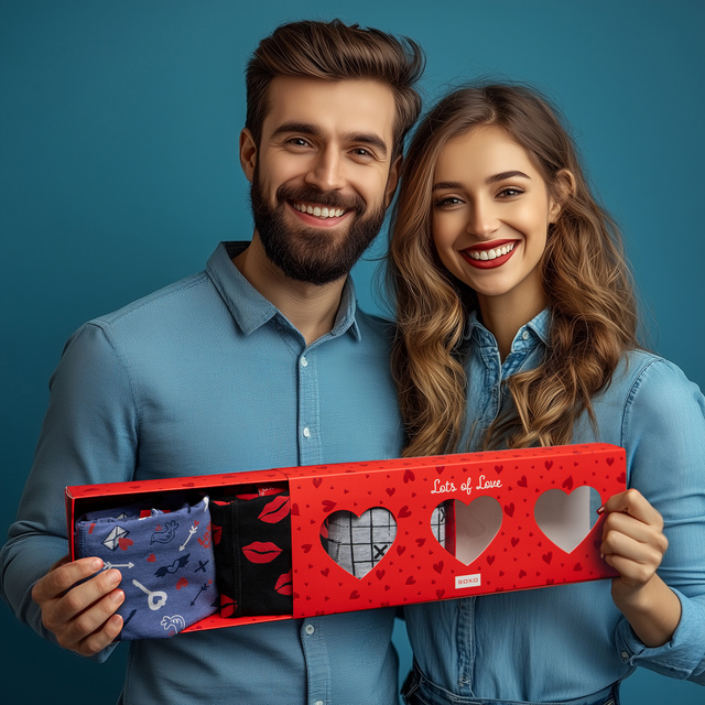 Boxershorts mit Herz und Kuss-Motiv 3er-Pac