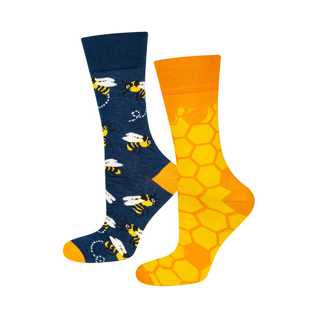 1 Paar von lustigen Socken mit Honigmotiv im Glas | Herrensocken | SOXO