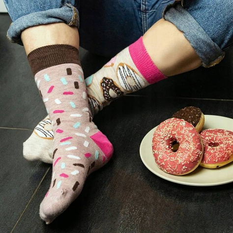 3er set Damen Socken nicht übereinstimmende Lustige Pizza, Kaffee, donut | SOXO