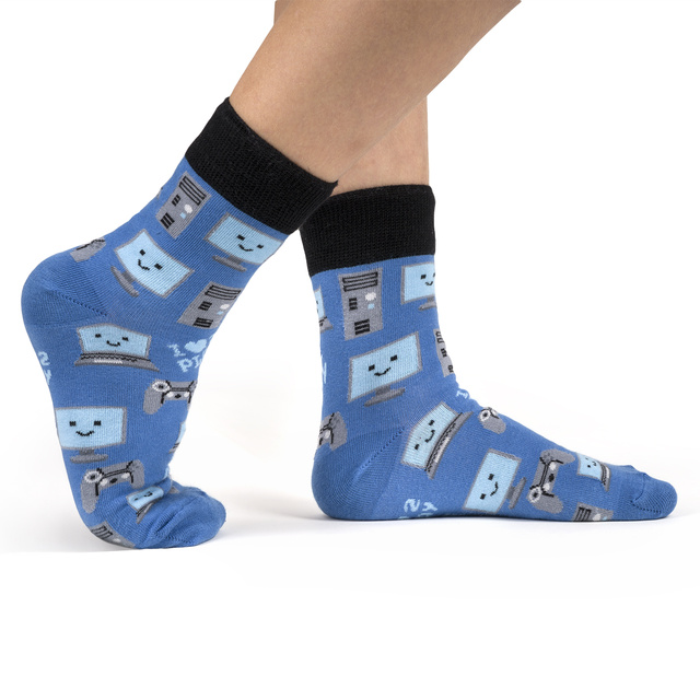 Socken mit IT und Computer-Motiv