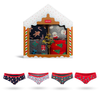 Höschen mit Weihnachts-Motiv 4er-Pack